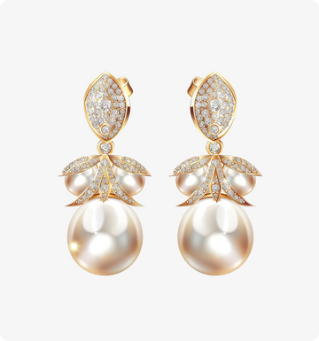 Pearl Drop Sparkle Earrings